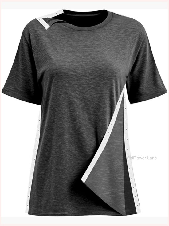 Tops - Post Surgery Recovery Shirt Side Snap Shoulder Top Tear Away Access